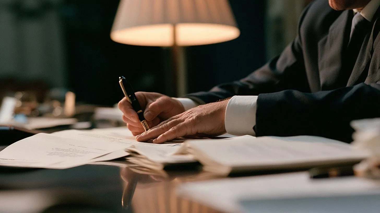 An adviser reviewing documents during a structured review