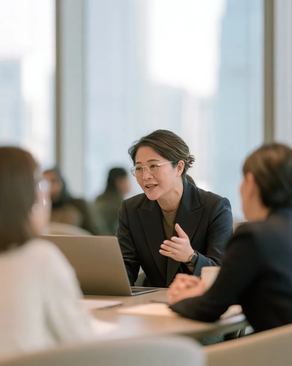An adviser talking through business protection questions